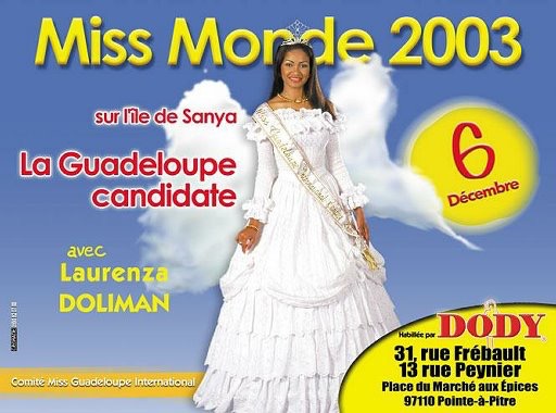 Lauranza DOLIMAN Miss Monde 2003 avec DODY
